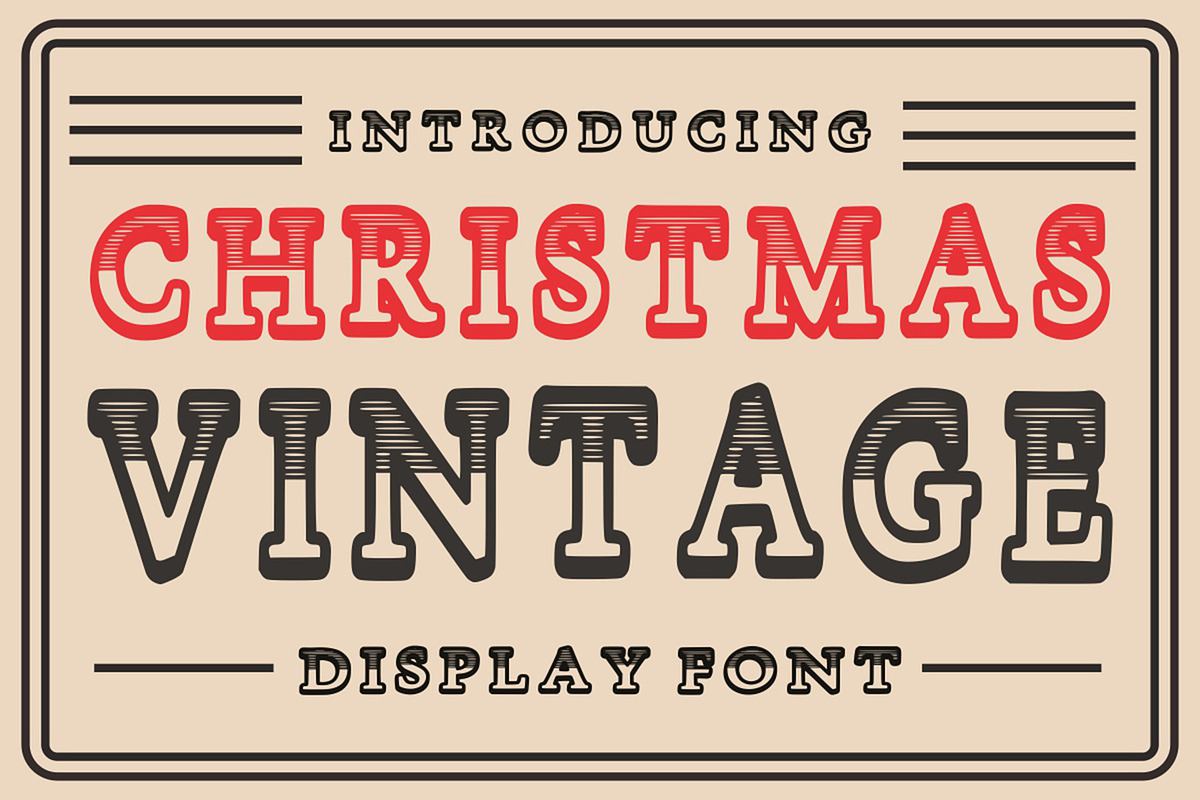 Christmas Vintage - Retro Font Free Download Free Download