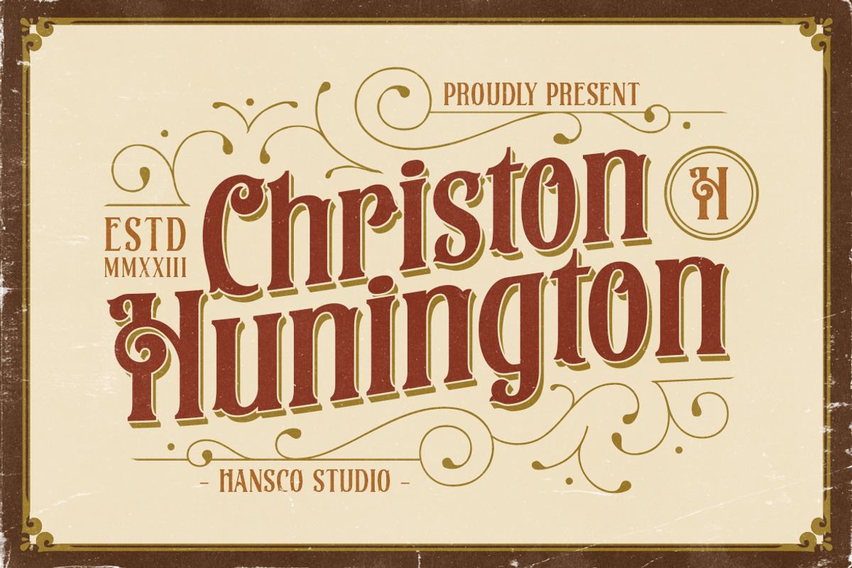 Christon Hunington Vintage Font Free Download Free Download