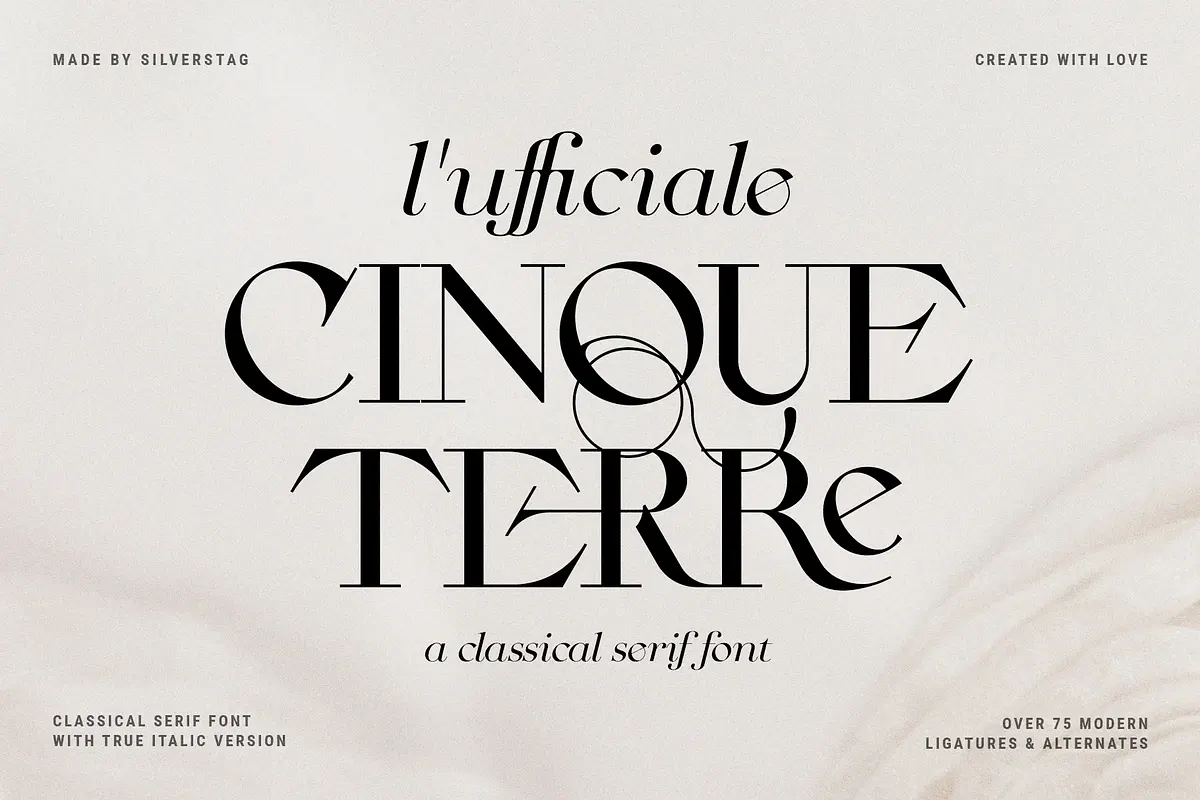 CINQUE TERRE | A Classic Serif Font Free Download Free Download