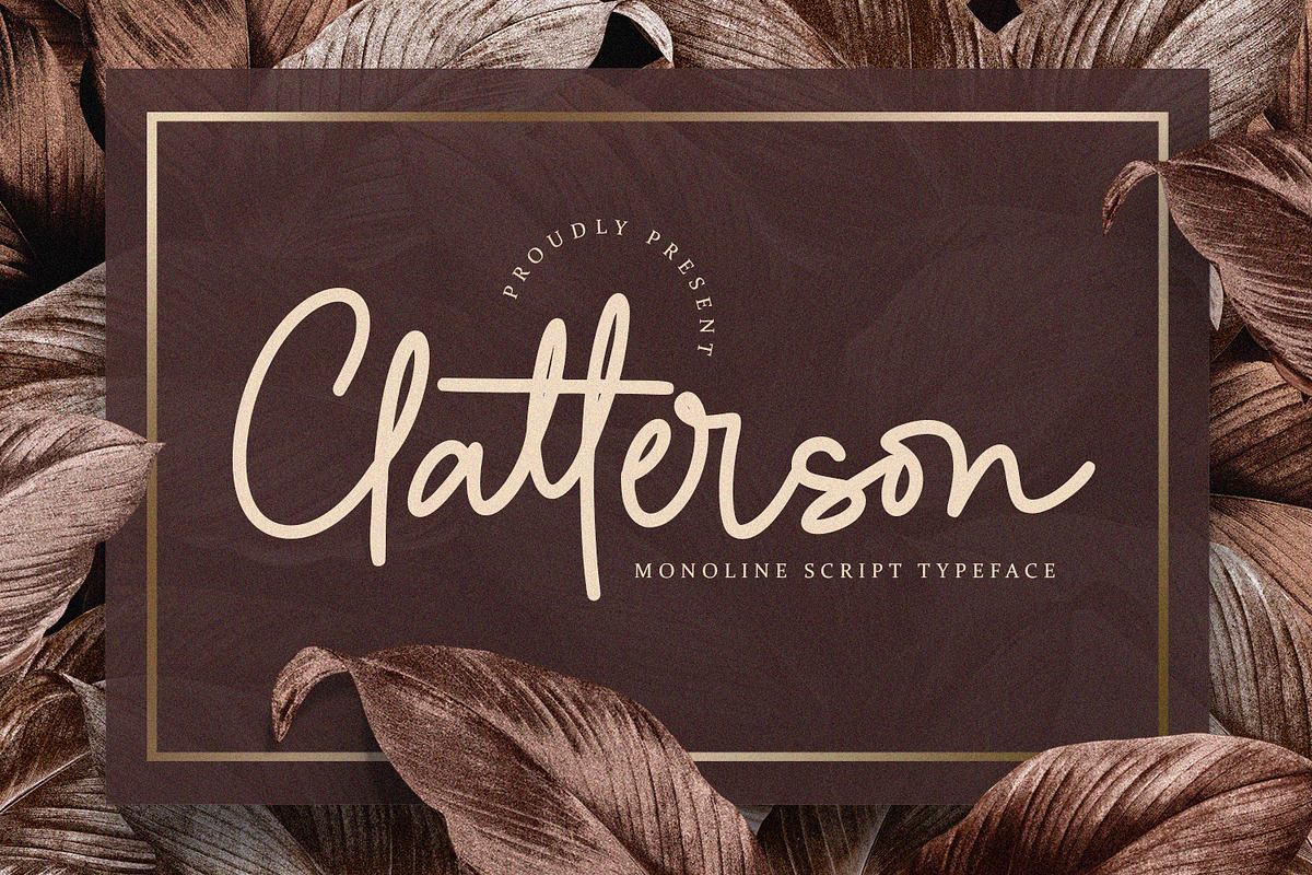 Clatterson - Monoline Script Free Download Free Download