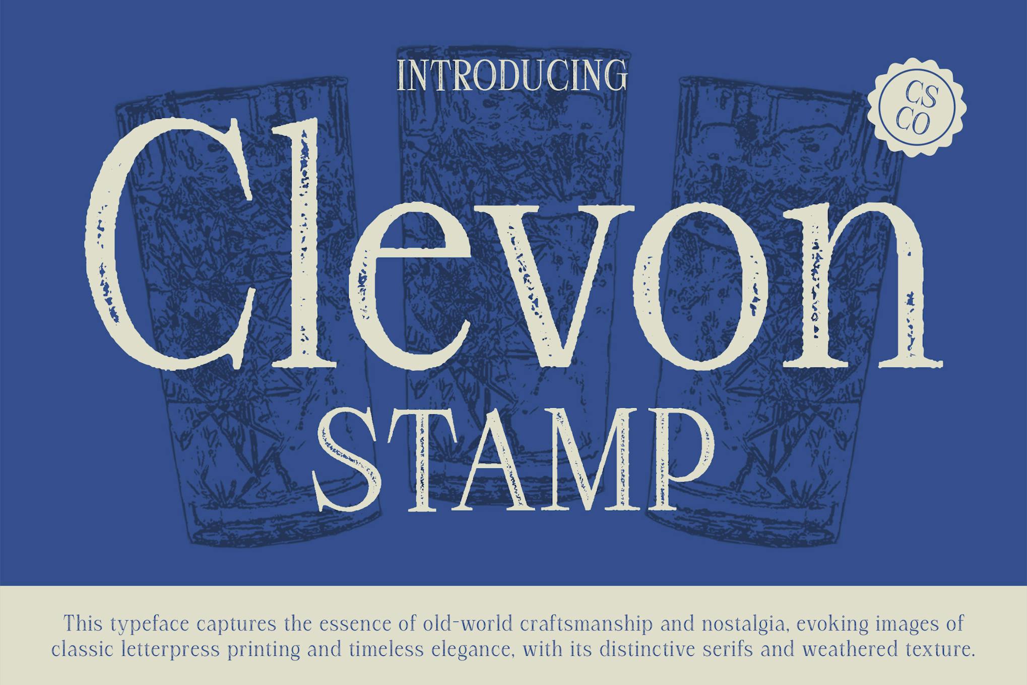 Clevon Stamp Font Free Download