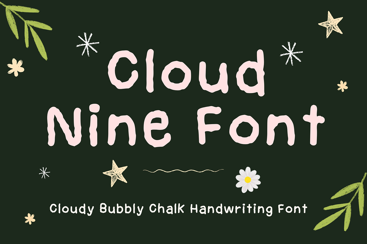 Cloud Nine: Handwritten Chalk Font Free Download Free Download