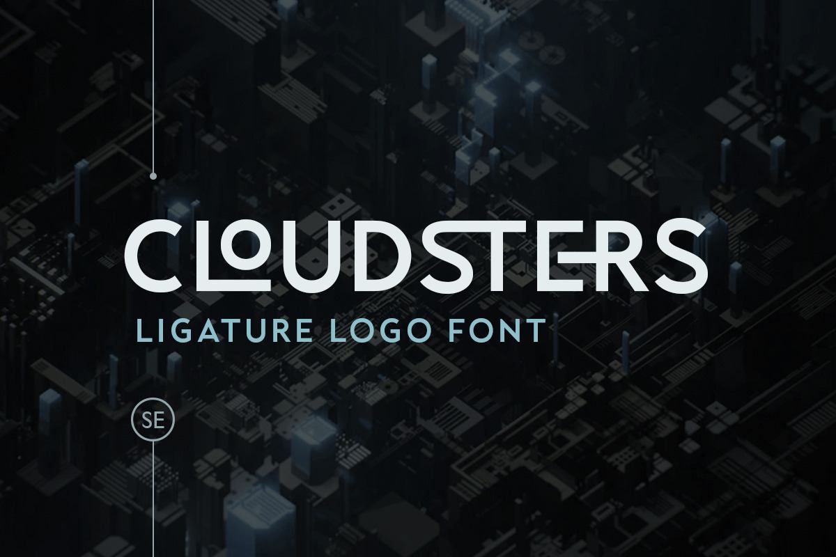 Cloudsters - Ligature Logo Font Free Download Free Download