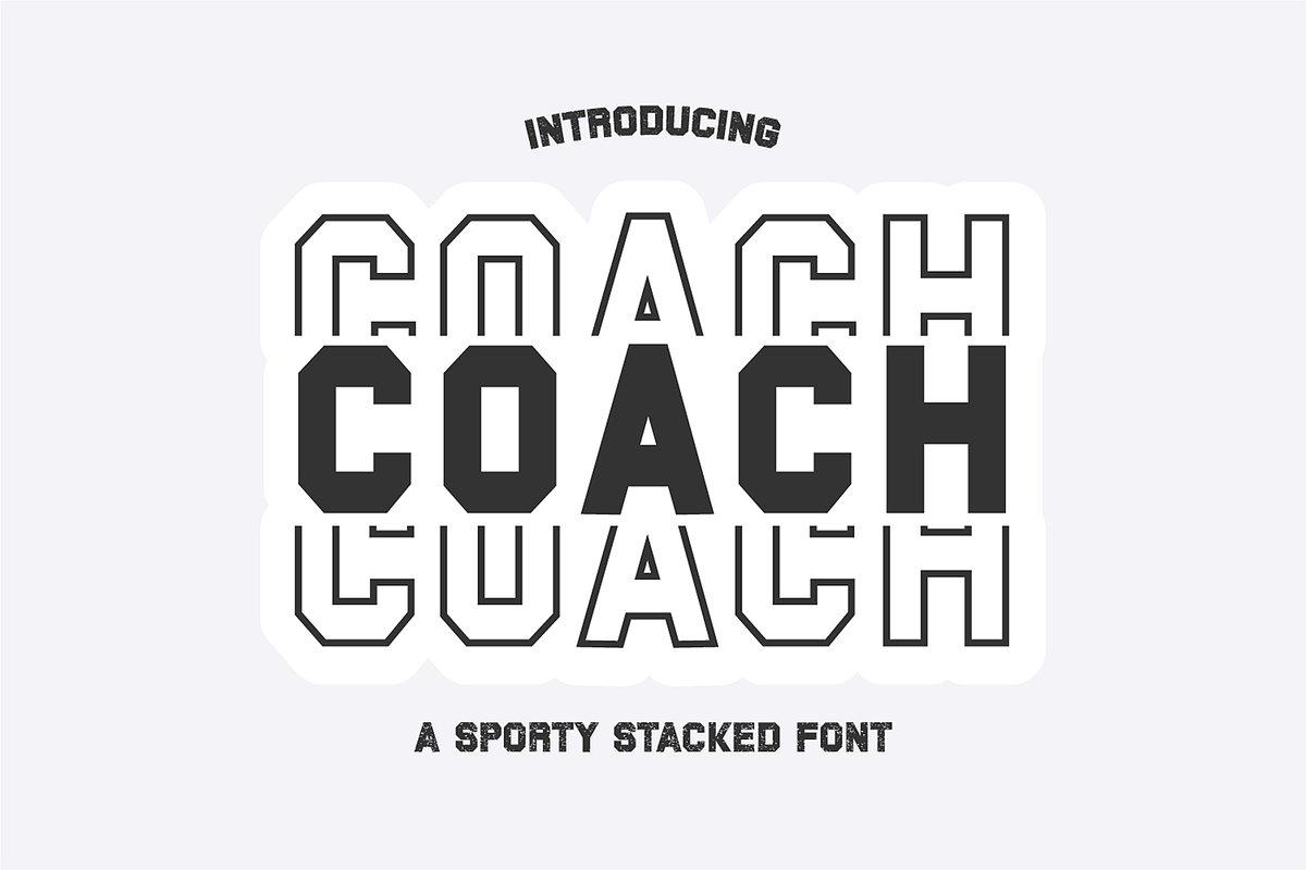 COACH STACKED Sporty Jersey Font Free Download Free Download