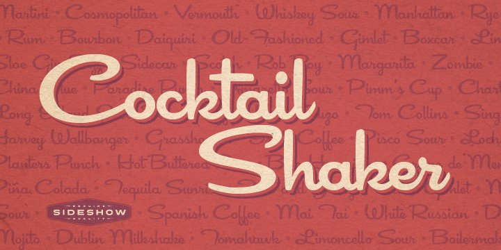 Cocktail Shaker Font Free Download