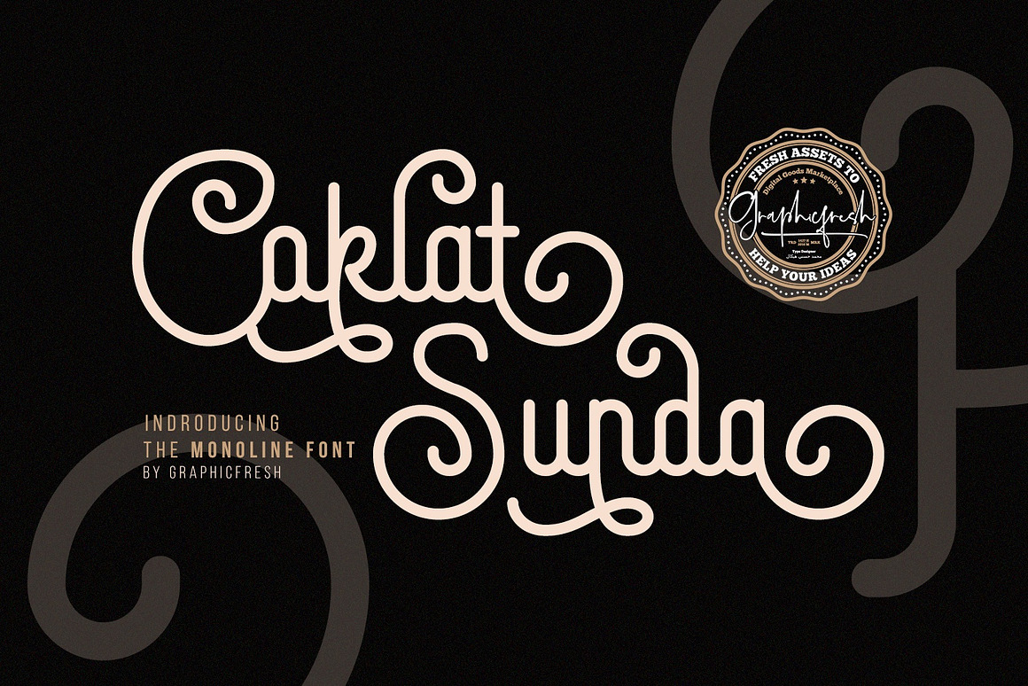 Coklat Sunda - The Monoline Font Free Download