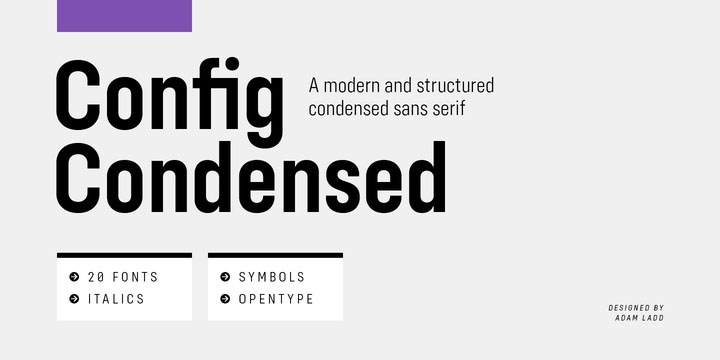 Config Condensed Font Free Download