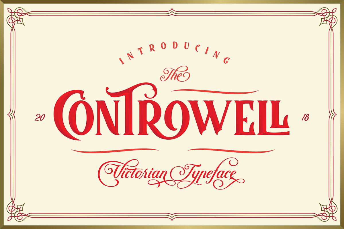 Controwell Victorian Typeface 30%! Free Download Free Download