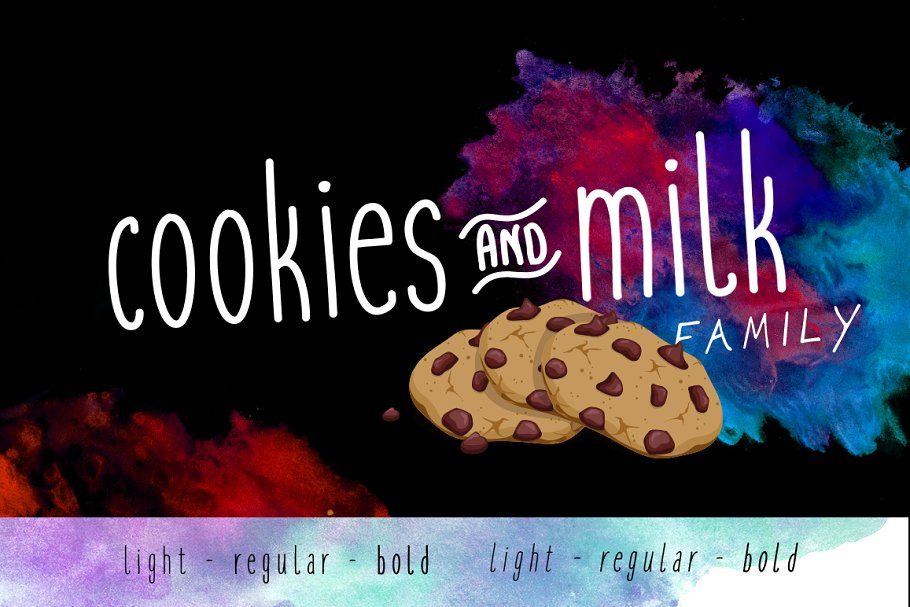 Cookies and Milk Family Font Free Download