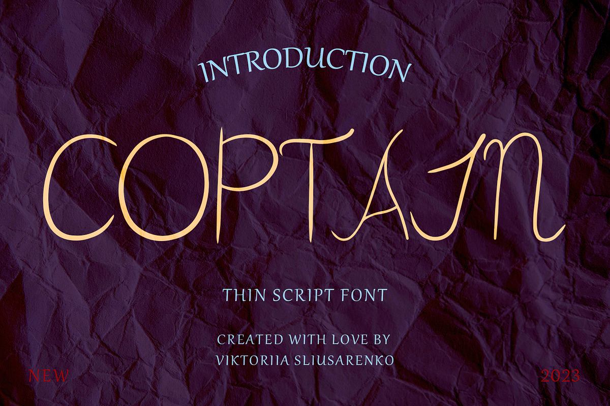 COPTAIN - thin script Free Download Free Download