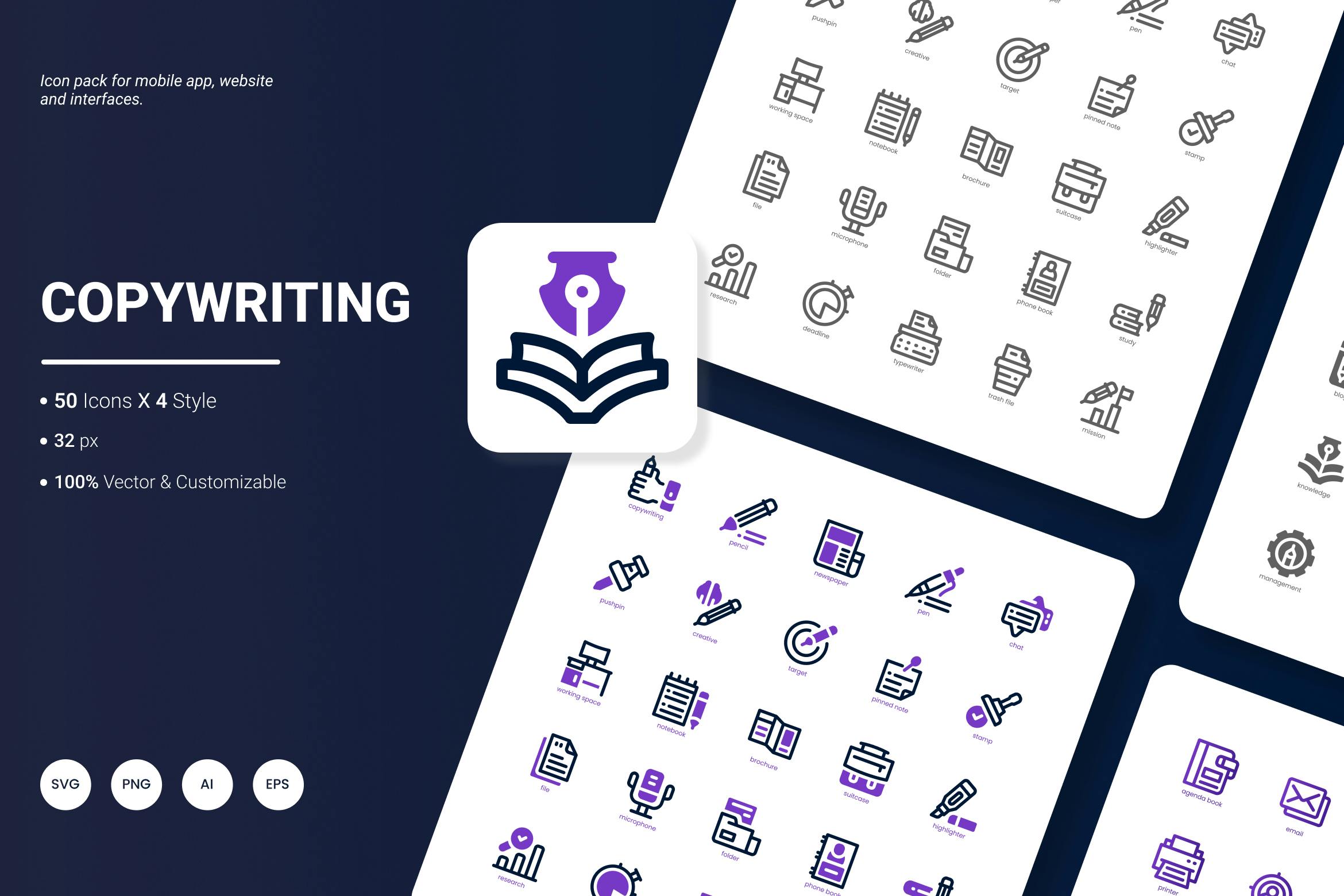 Copywriting Icon Pack Free Download