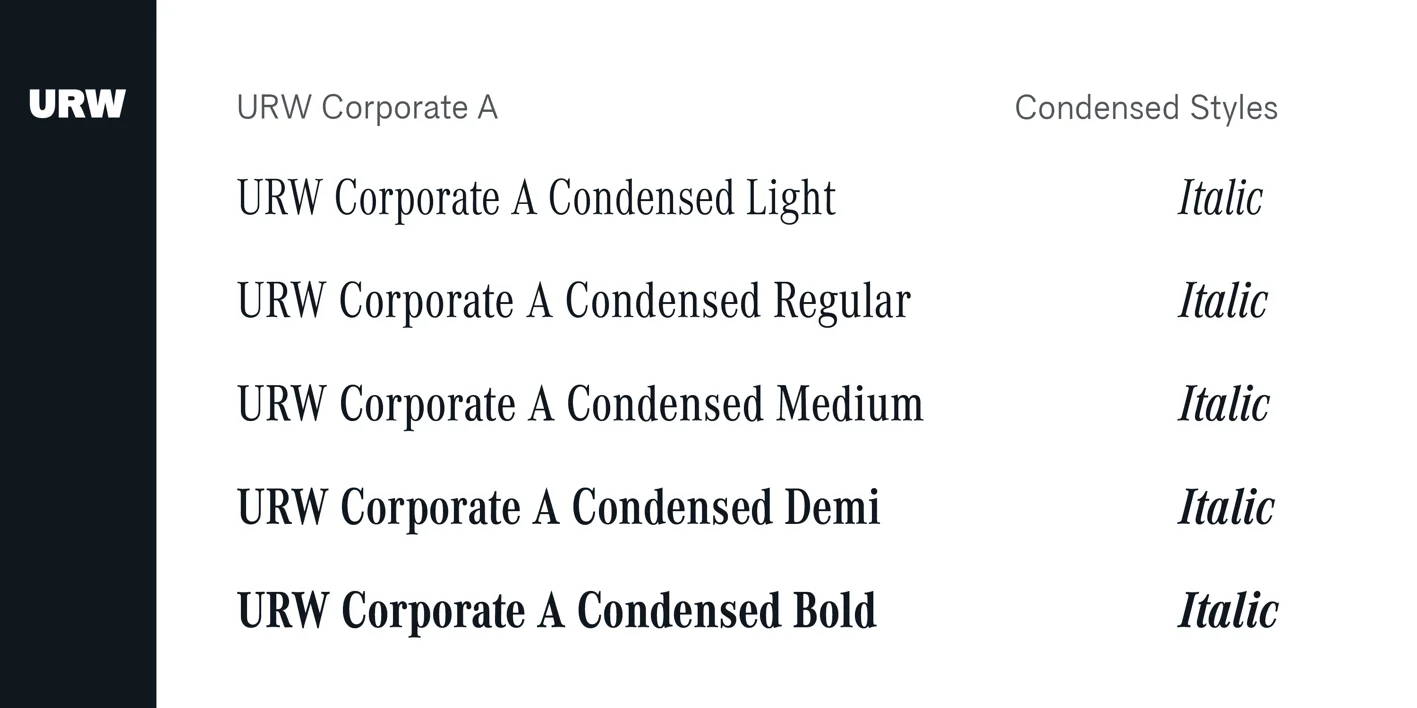 Corporate A Font