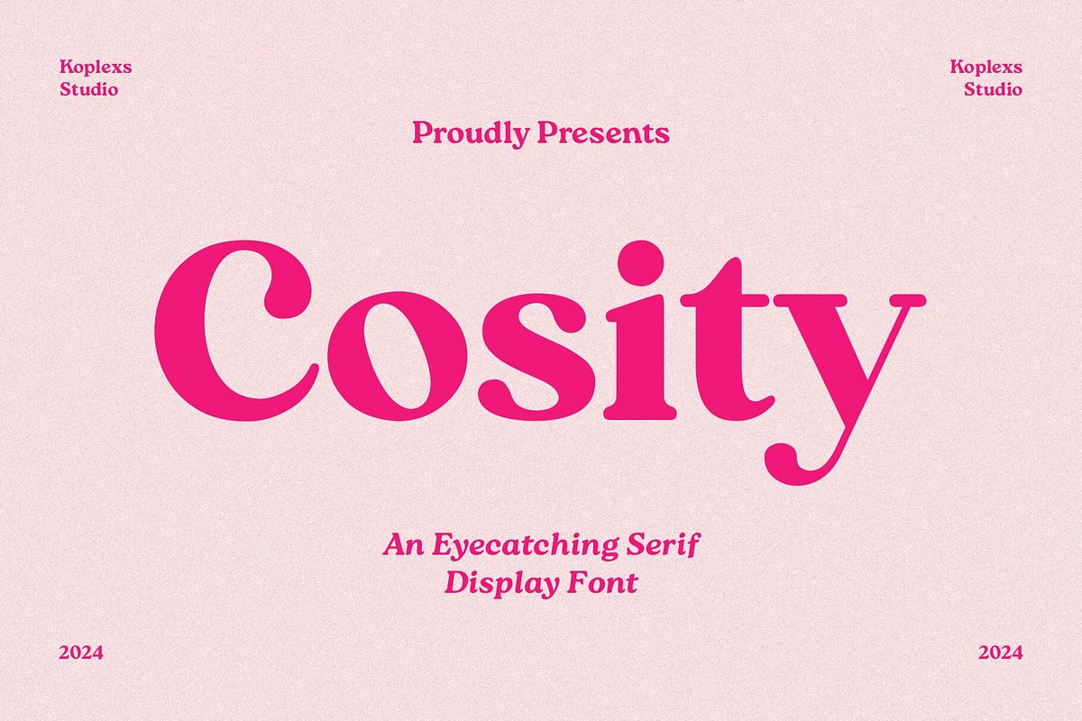 Cosity - Display Serif Font Free Download Free Download