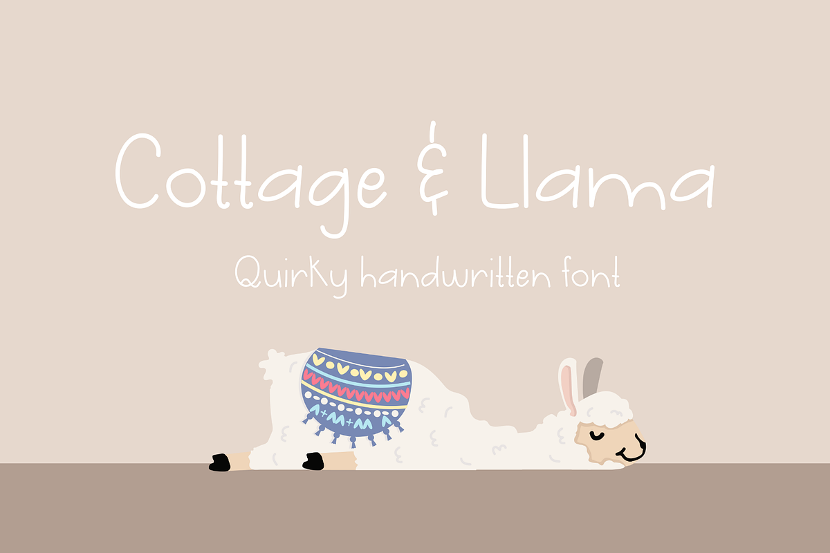 Cottage & Llama Quirky Handwriting Free Download Free Download