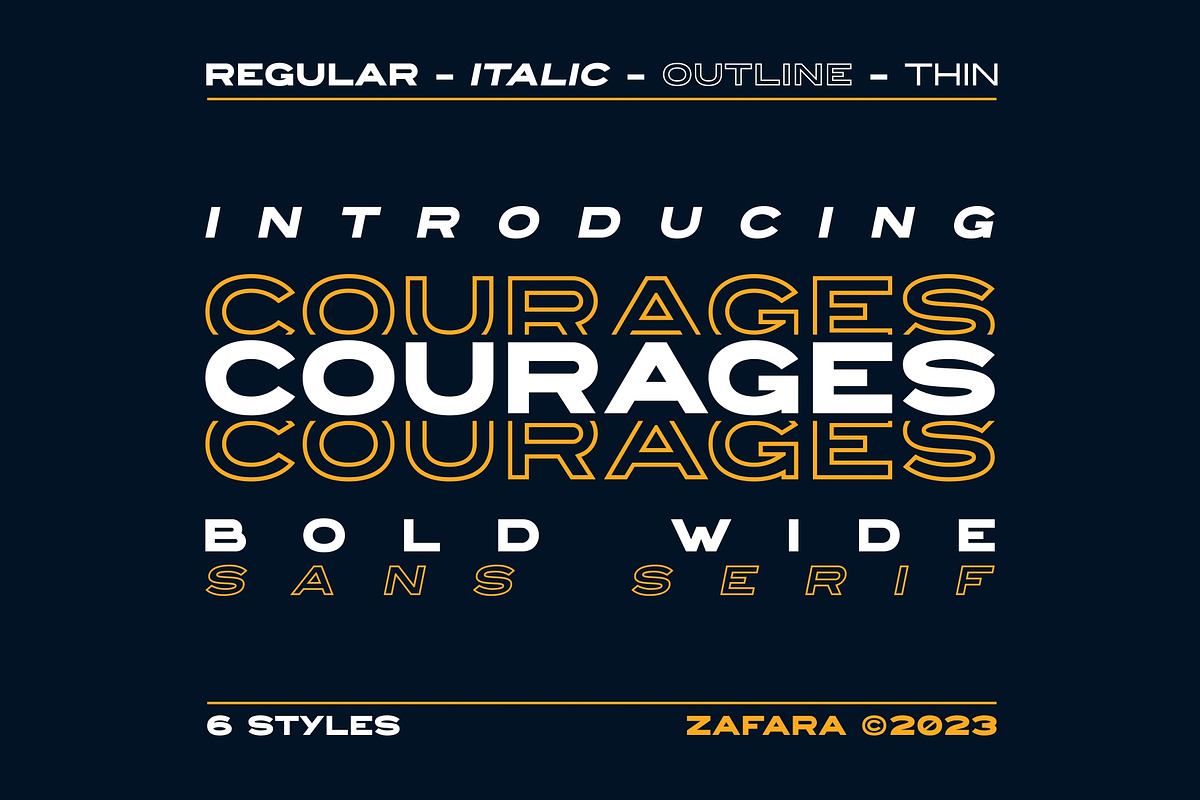 COURAGES - Bold Wide Sans Serif Free Download Free Download