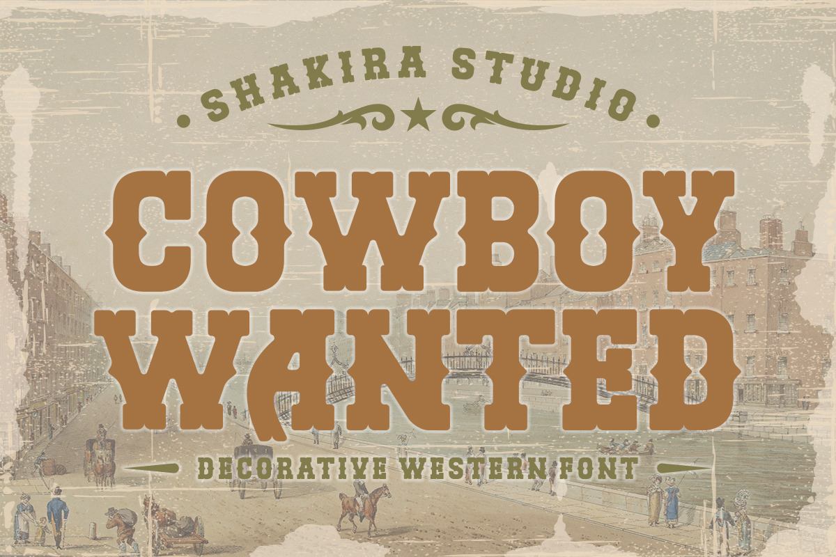 Cowboy Wanted - Western Retro Serif Free Download Free Download