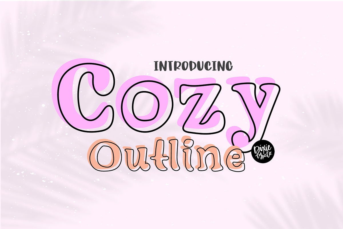 COZY OUTLINE Serif + Outline Font Free Download Free Download