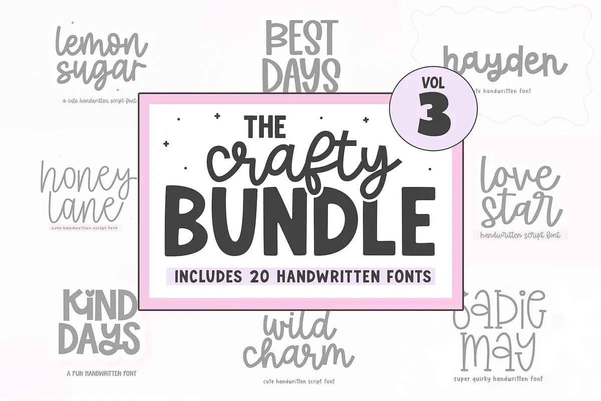 Crafty Font Bundle | Volume 3 Free Download Free Download