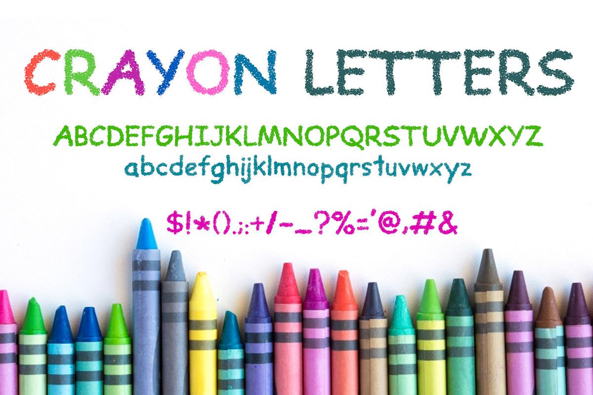 Crayon Letters Font Free Download Free Download