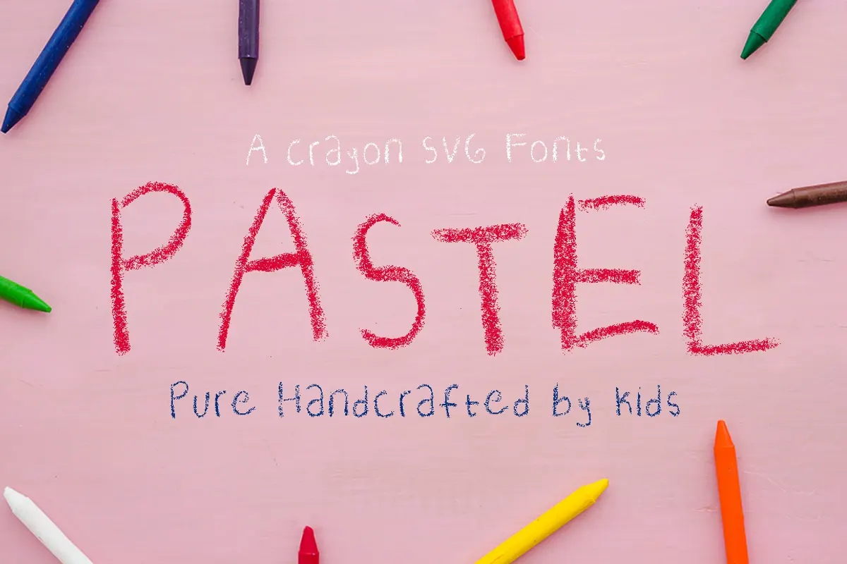 Crayon SVG fonts | Pastel Free Download Free Download