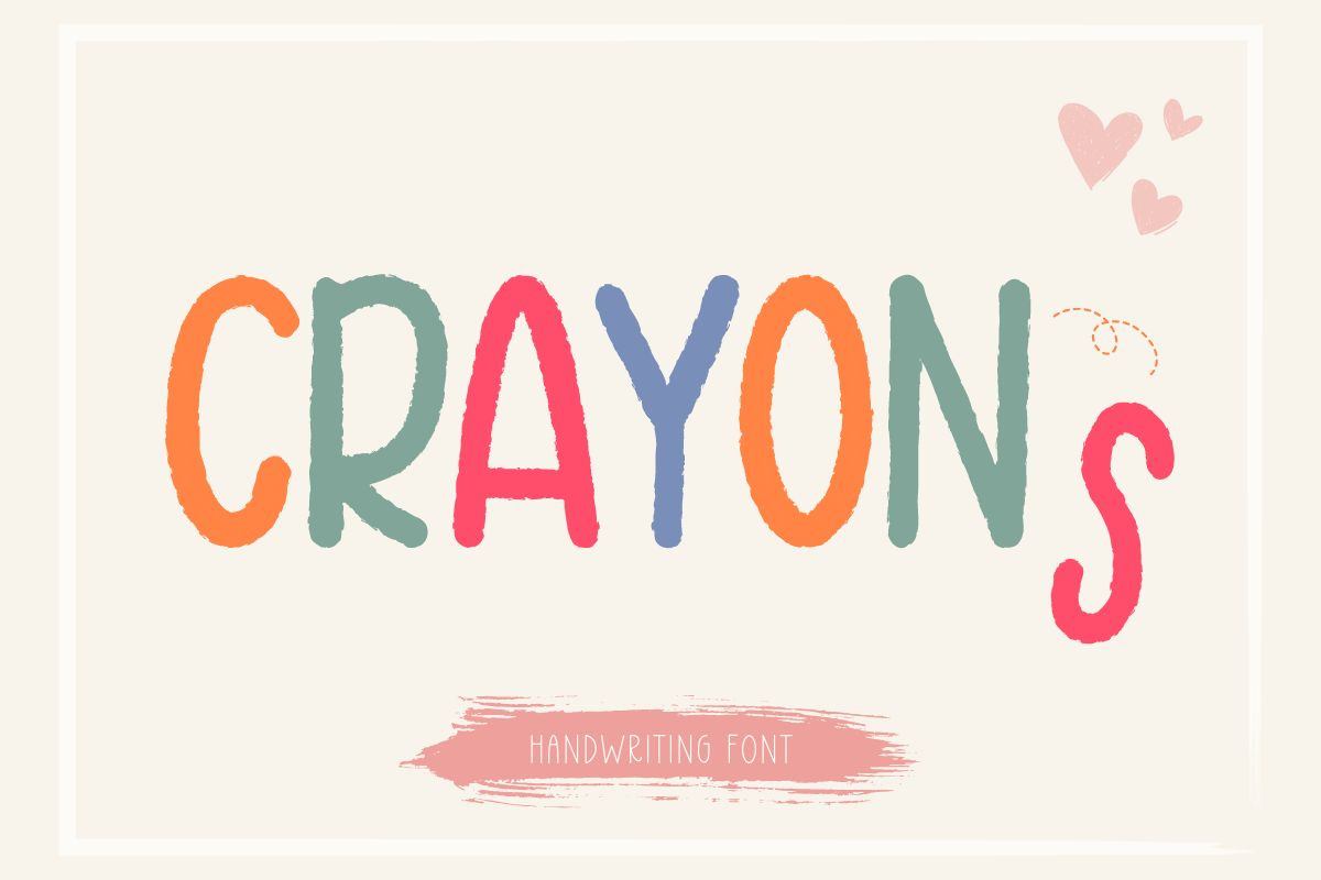 Crayons Font | Handwriting Font Free Download Free Download