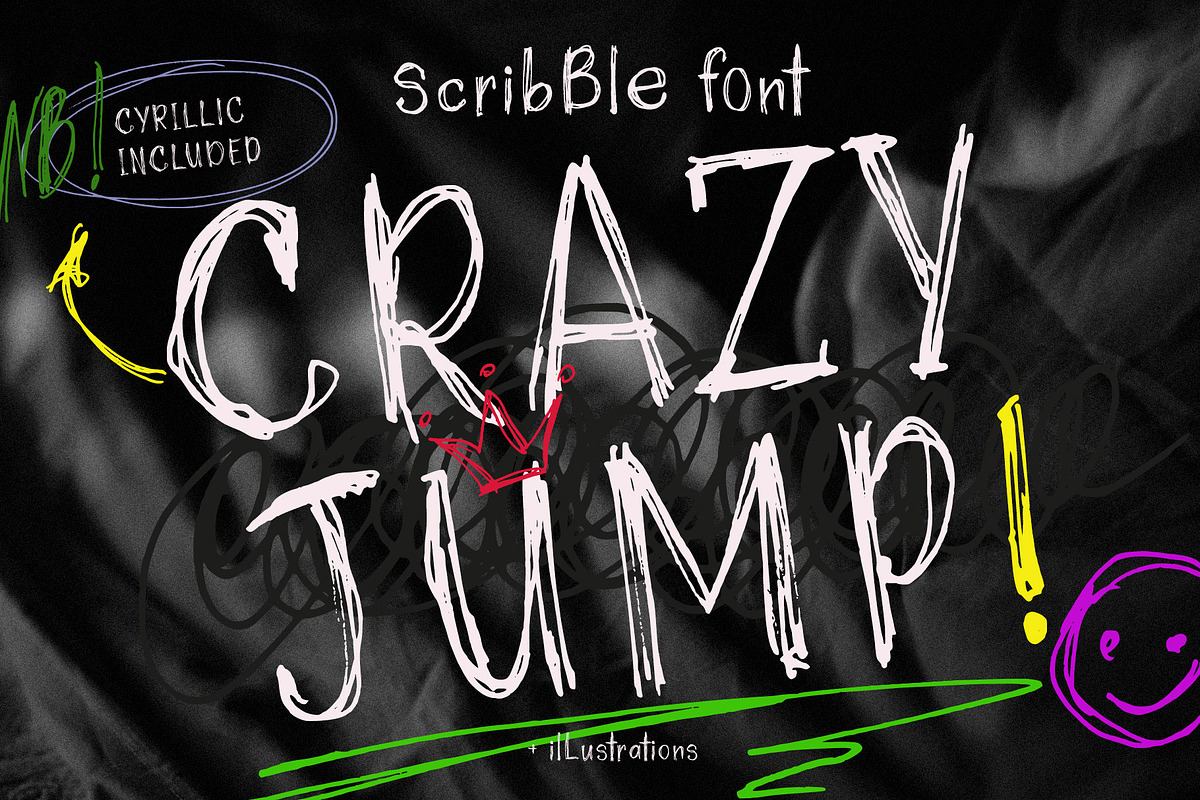 Crazy Jump scribble font handwritten Free Download Free Download