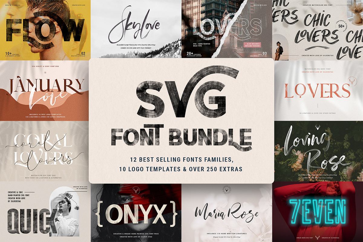 Creative SVG Font Bundle Free Download Free Download