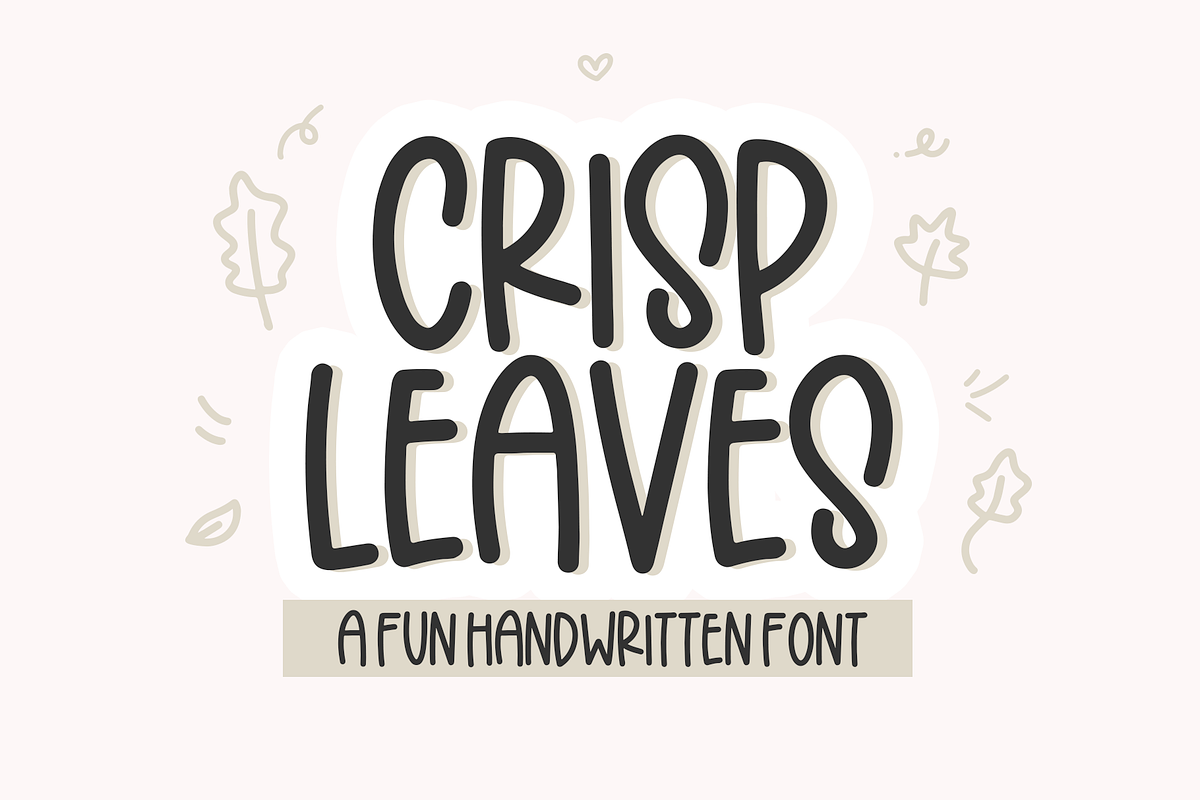 Crisp Leaves | Font with Doodles Free Download Free Download