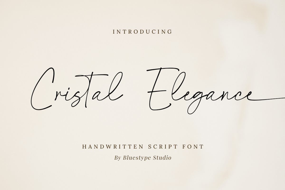 Cristal Elegance - Handwritten Font Free Download Free Download