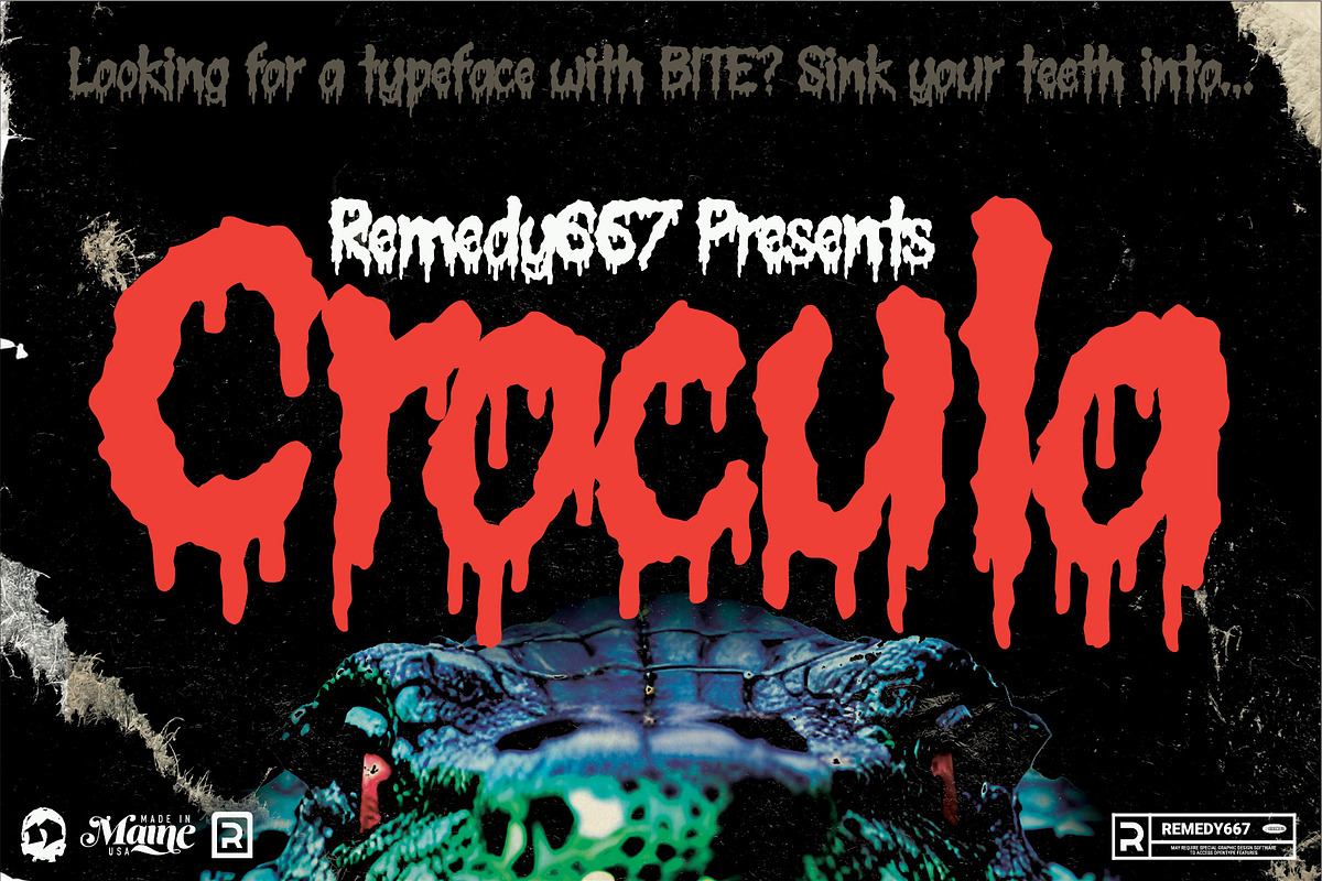 Crocula - Dripping Horror Font Free Download Free Download