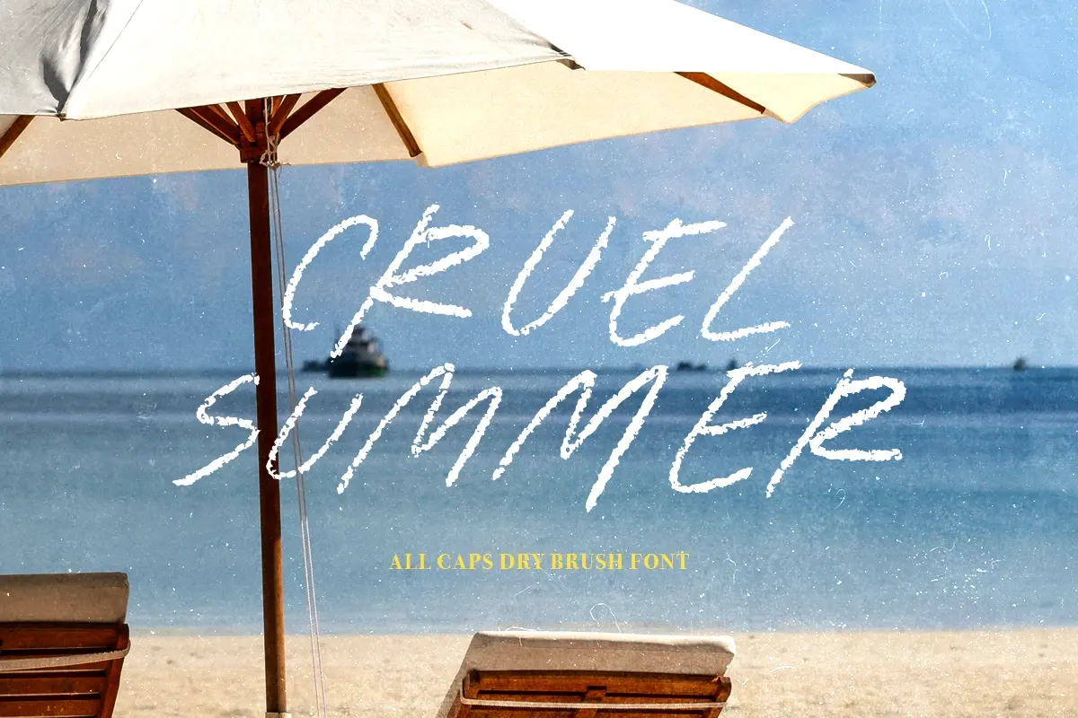 Cruel Summer - Dry Brush Font Free Download Free Download