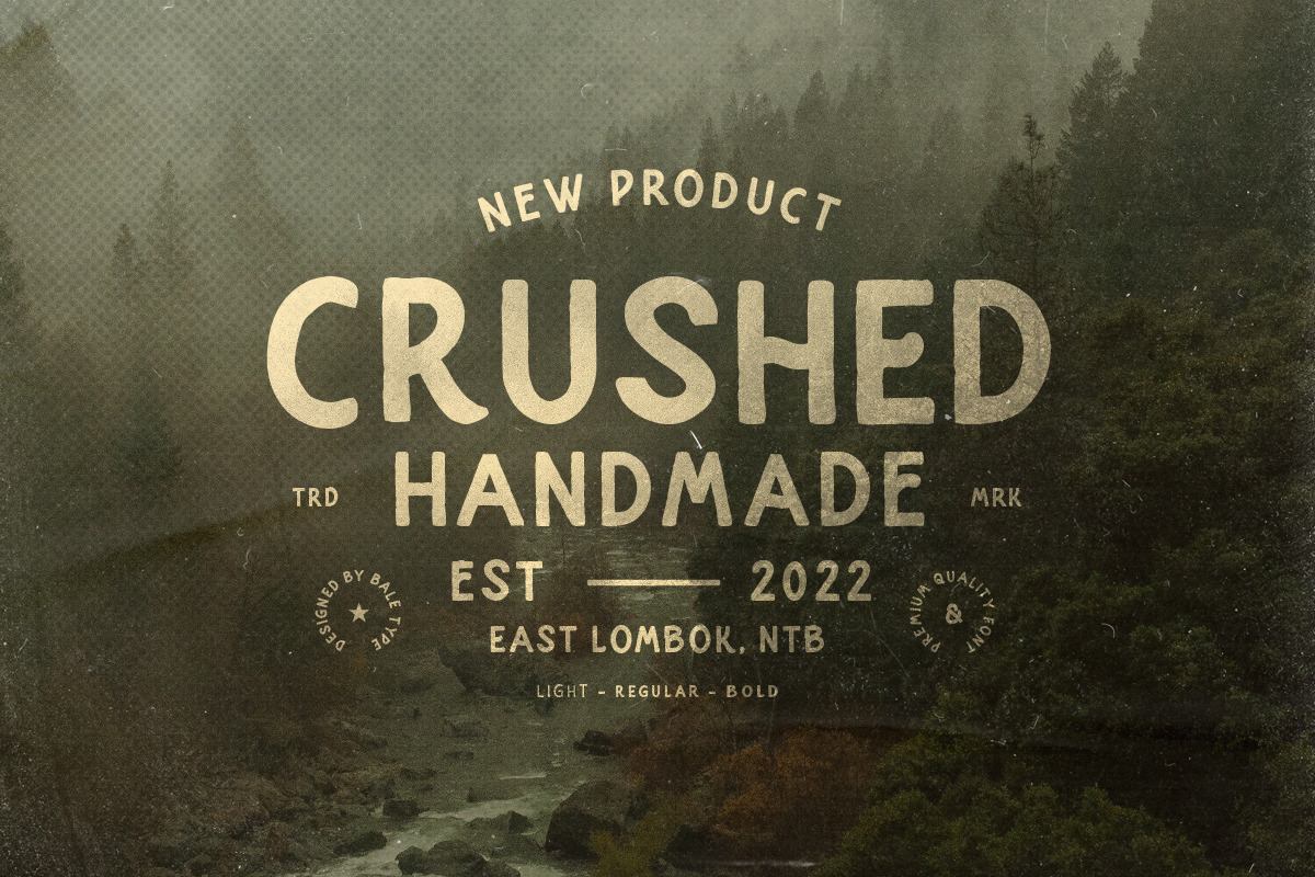 Crushed - Handmade Sans Family Free Download Free Download