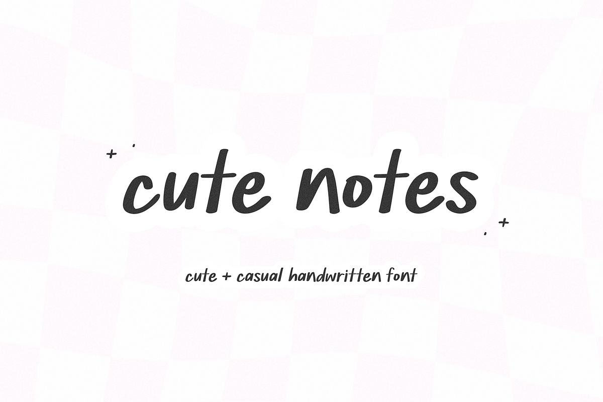 Cute Notes | Casual Print Font Free Download Free Download