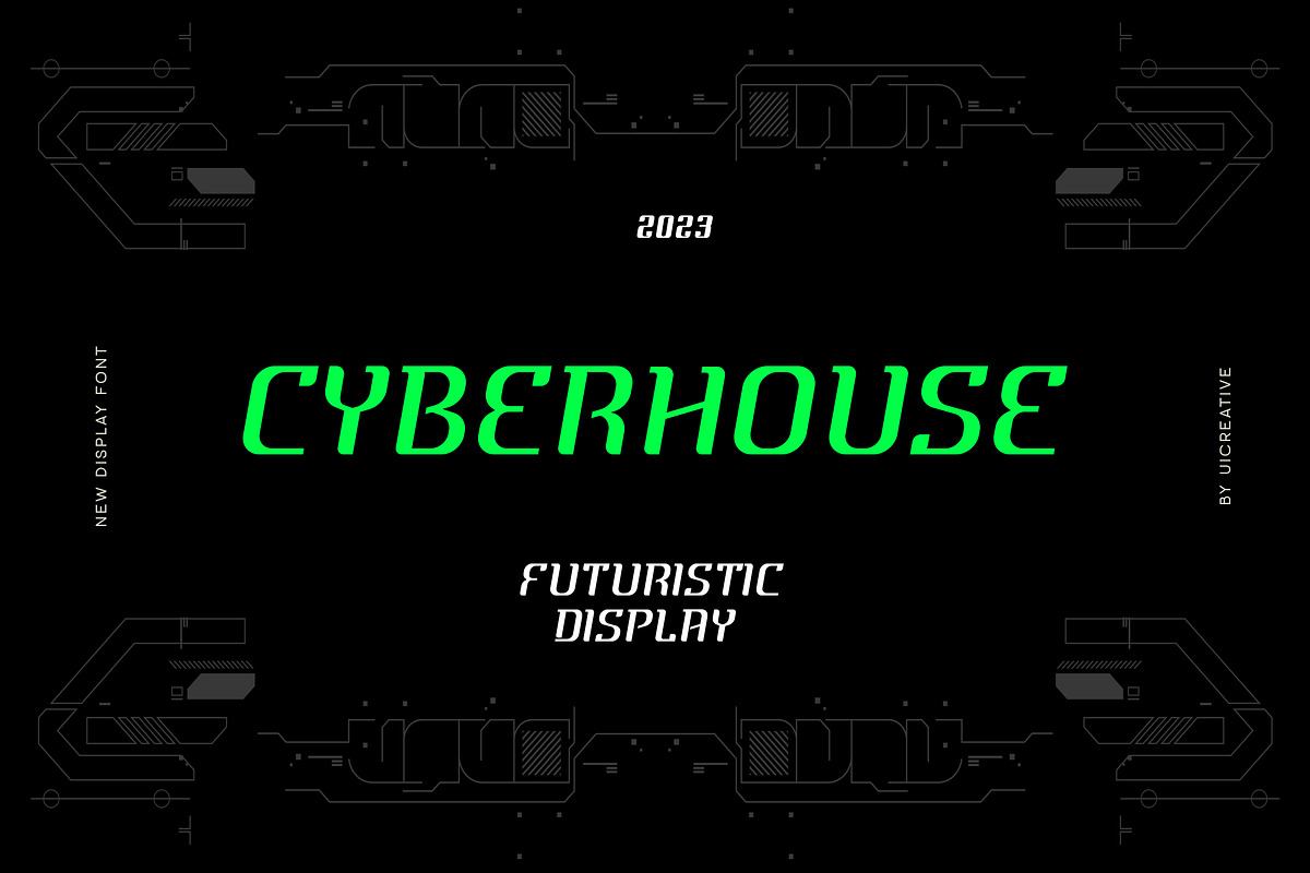 Cyberhouse Futuristic Display Font Free Download Free Download