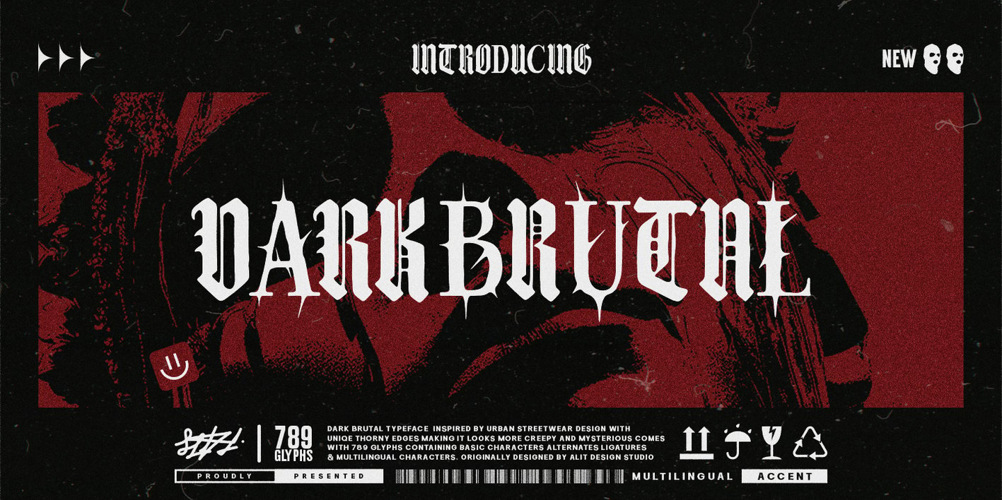 Dark Brutal Font Free Download