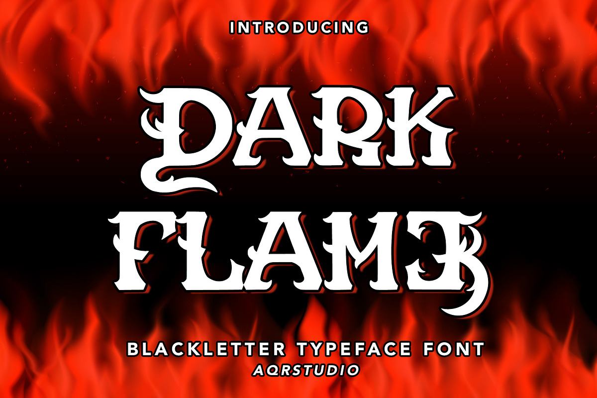 Dark Flame - Blackletter Font Free Download Free Download