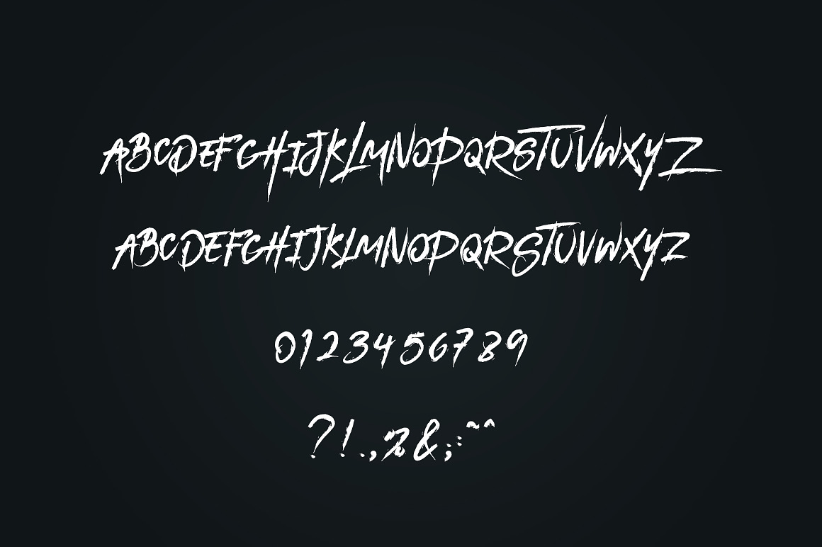 Dark Heart Brush Font + Extras Free Download