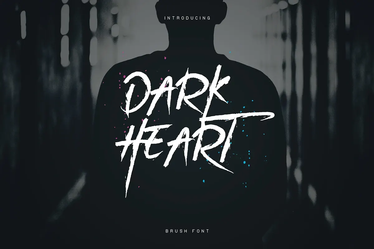 Dark Heart Brush font + Extras Free Download Free Download