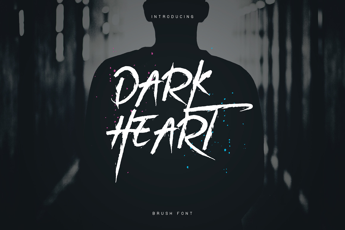 Dark Heart Brush Font + Extras Free Download