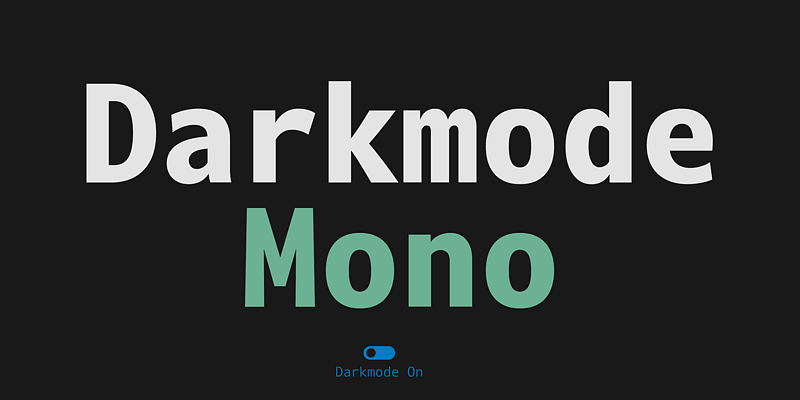 Darkmode Mono Font Free Download Free Download