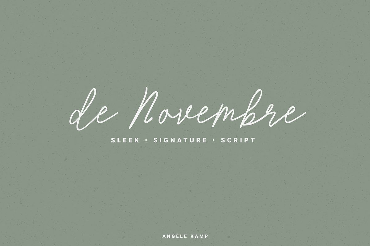 De Novembre Sleek Signature Script Free Download Free Download