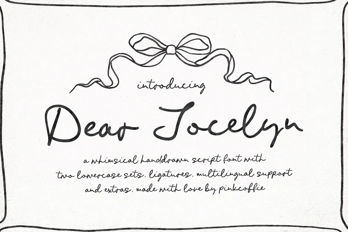 Dear Jocelyn | Handwritten Script Free Download Free Download