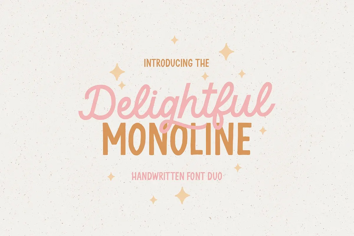 Delightful Monoline Font Duo Free Download Free Download