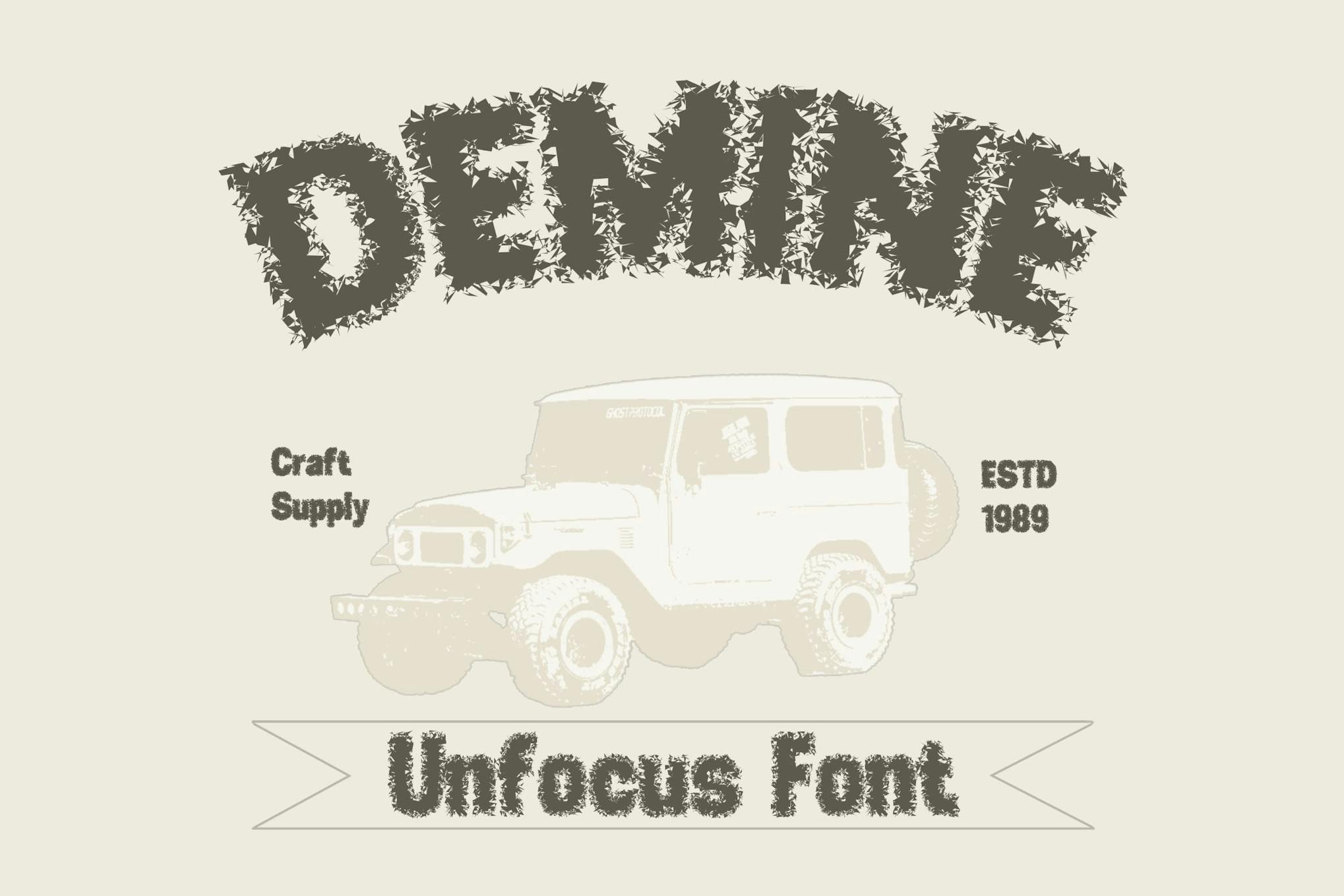 Demine Unfocus Font Free Download