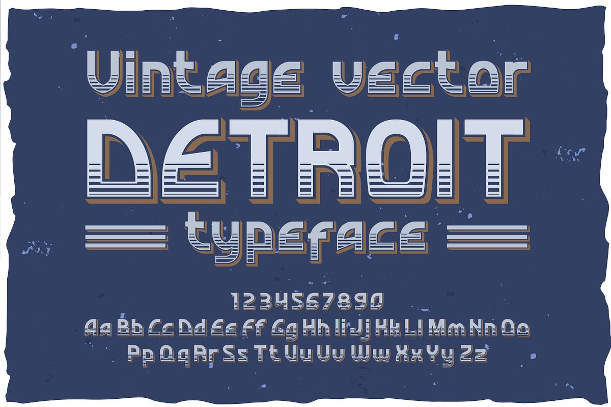 Detroit OTF vintage label font. Free Download Free Download