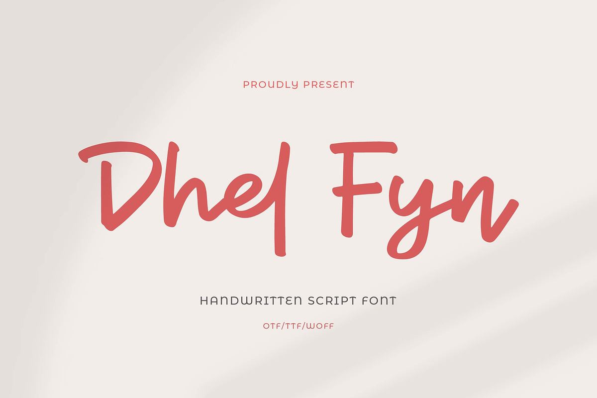 Dhel Fyn | Handwriting Script Font Free Download Free Download