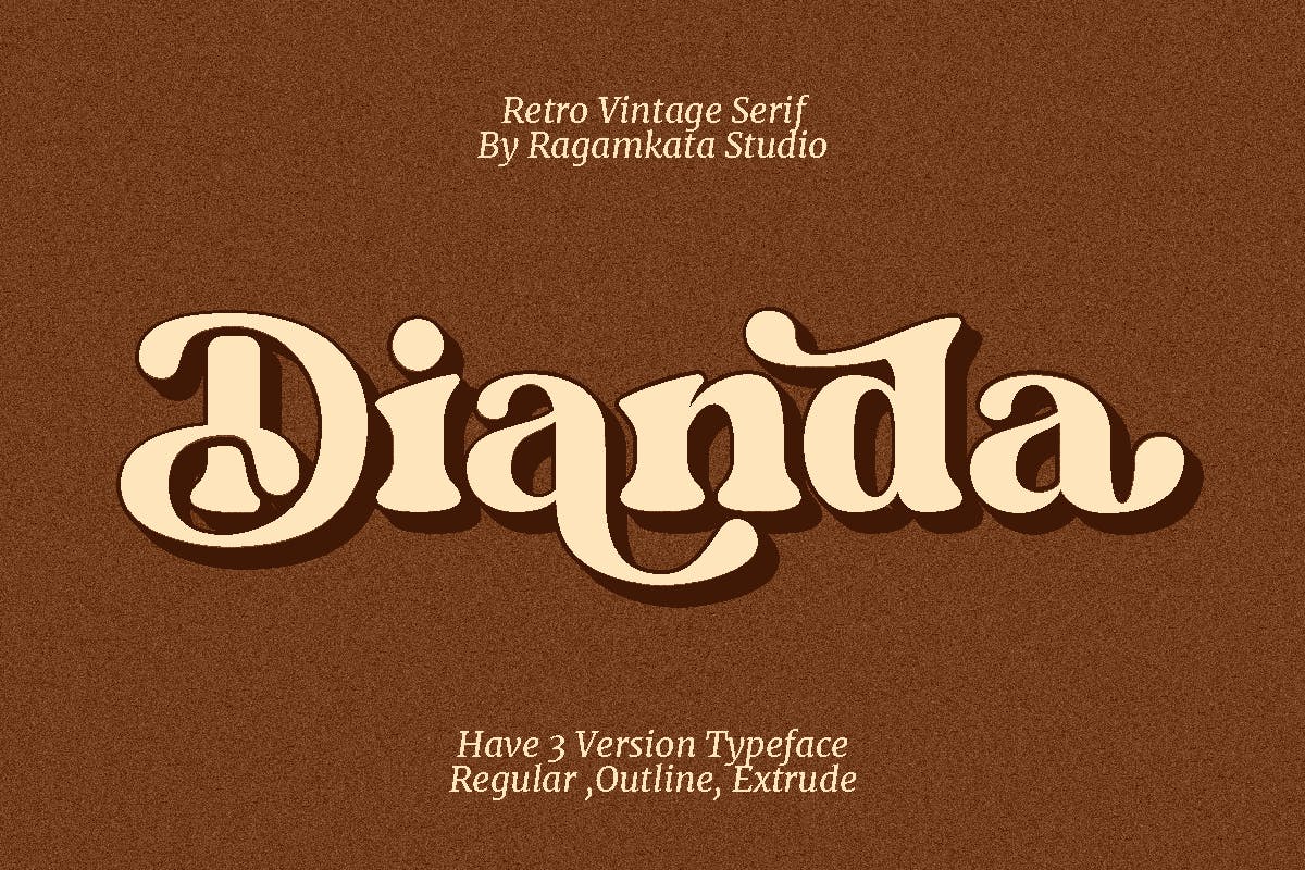 Dianda - Retro Serif Typeface Font Free Download