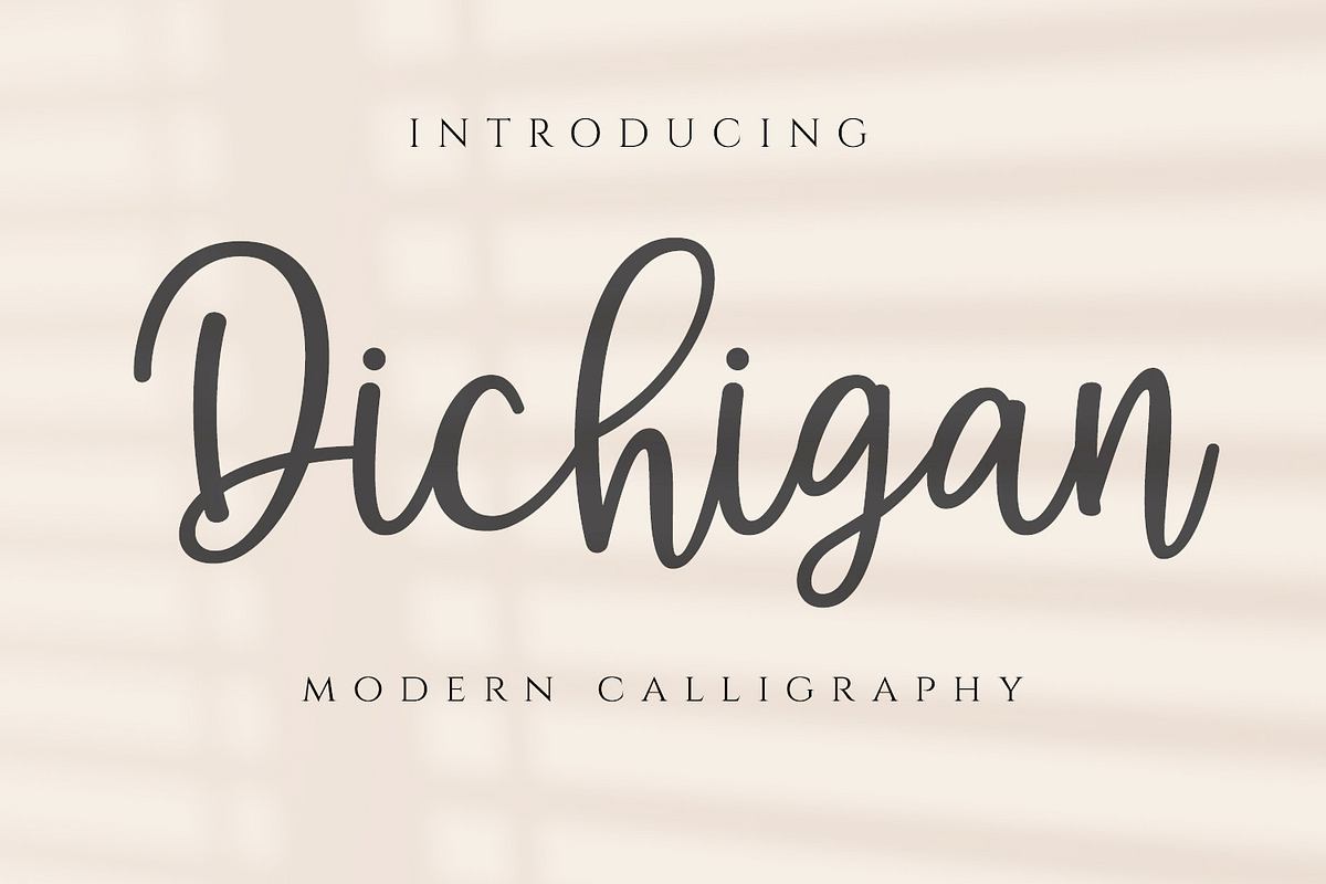 Dichigan - Modern Calligraphy Script Free Download Free Download