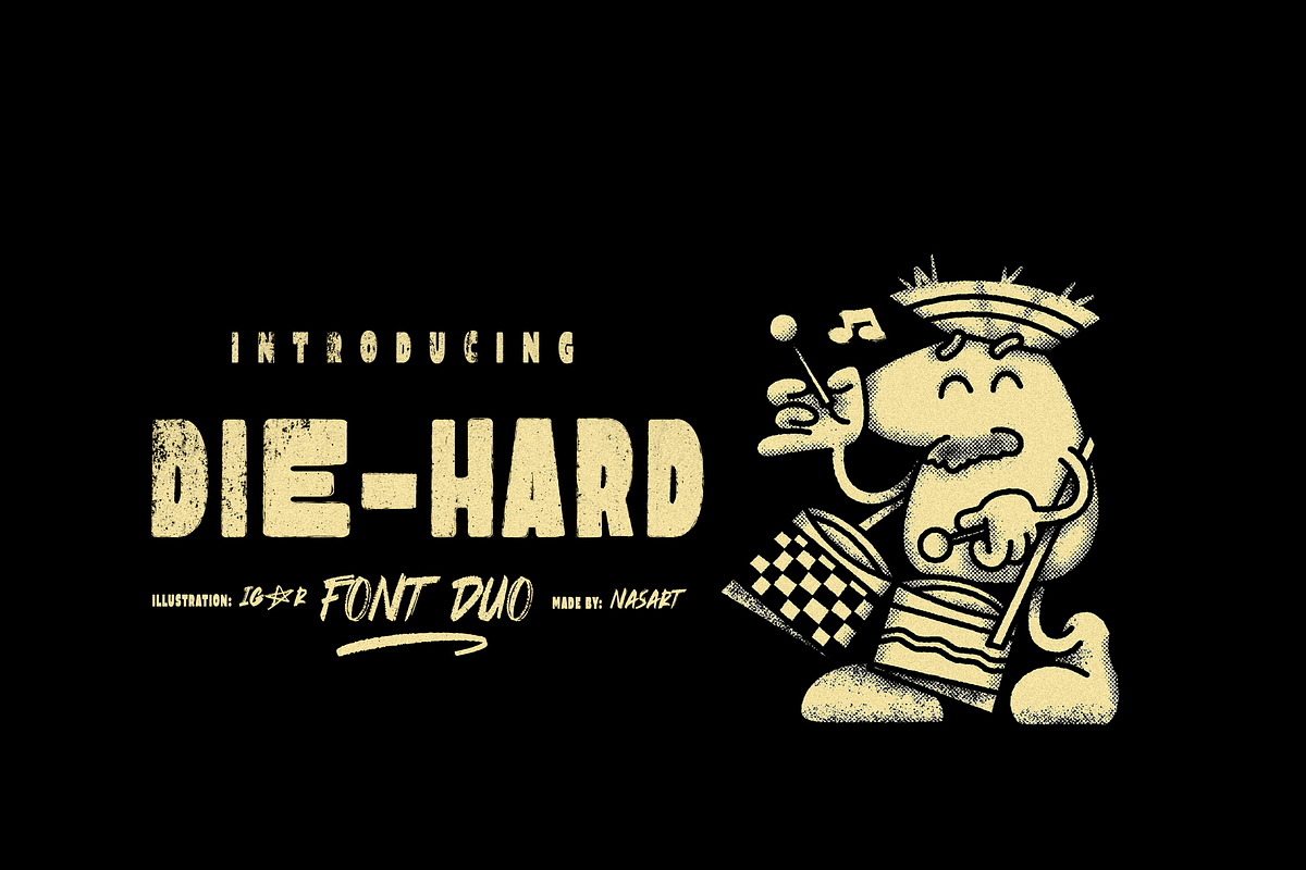 DIE-HARD - FONT DUO Free Download Free Download