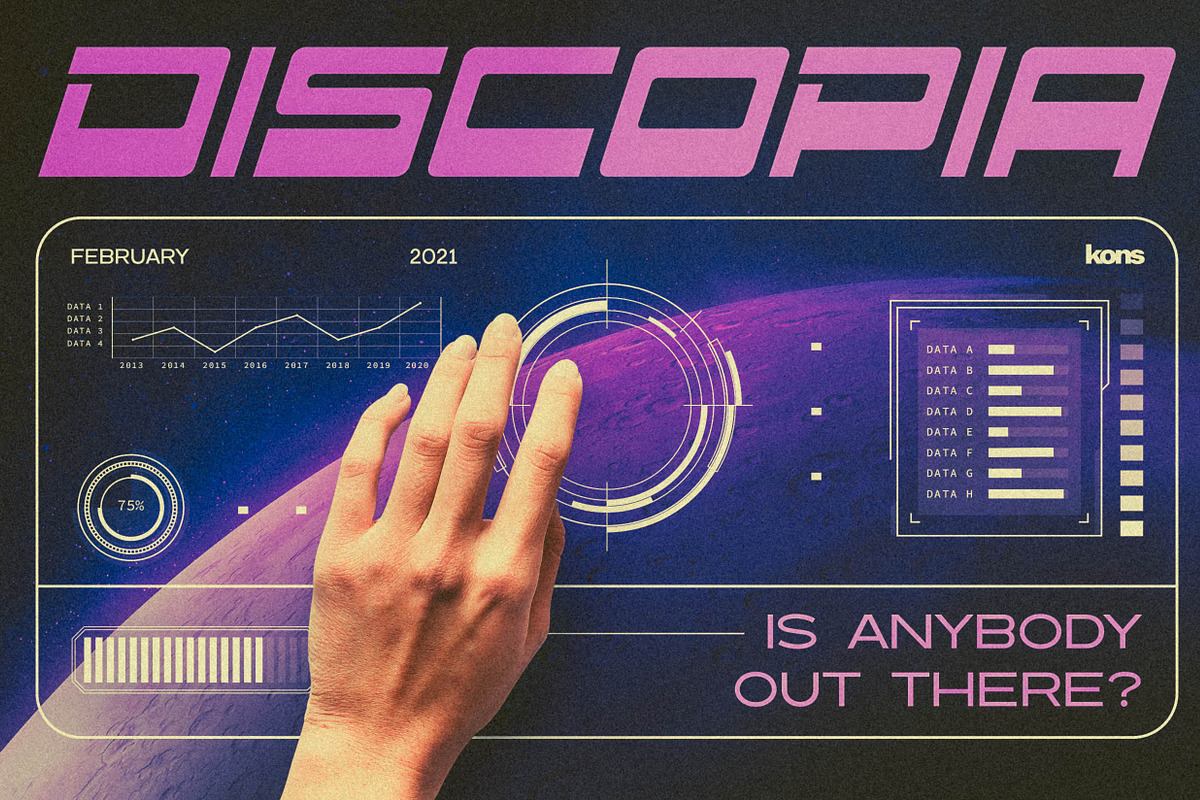 Discopia - Futuristic Tech Fonts Free Download Free Download